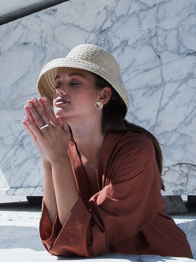 Circle Earrings M in Gold Vermeil