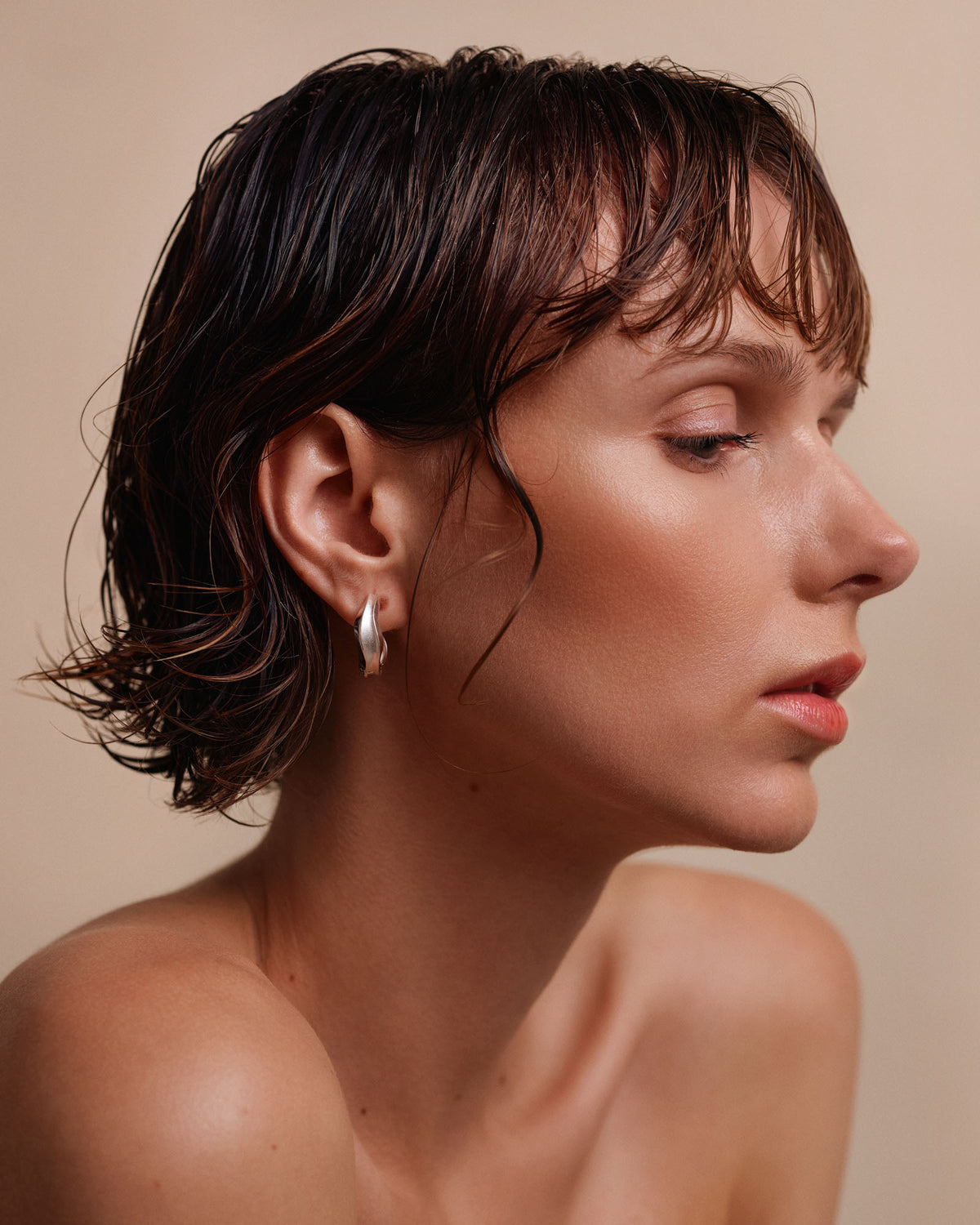 Zaha Hoops in Gold Vermeil