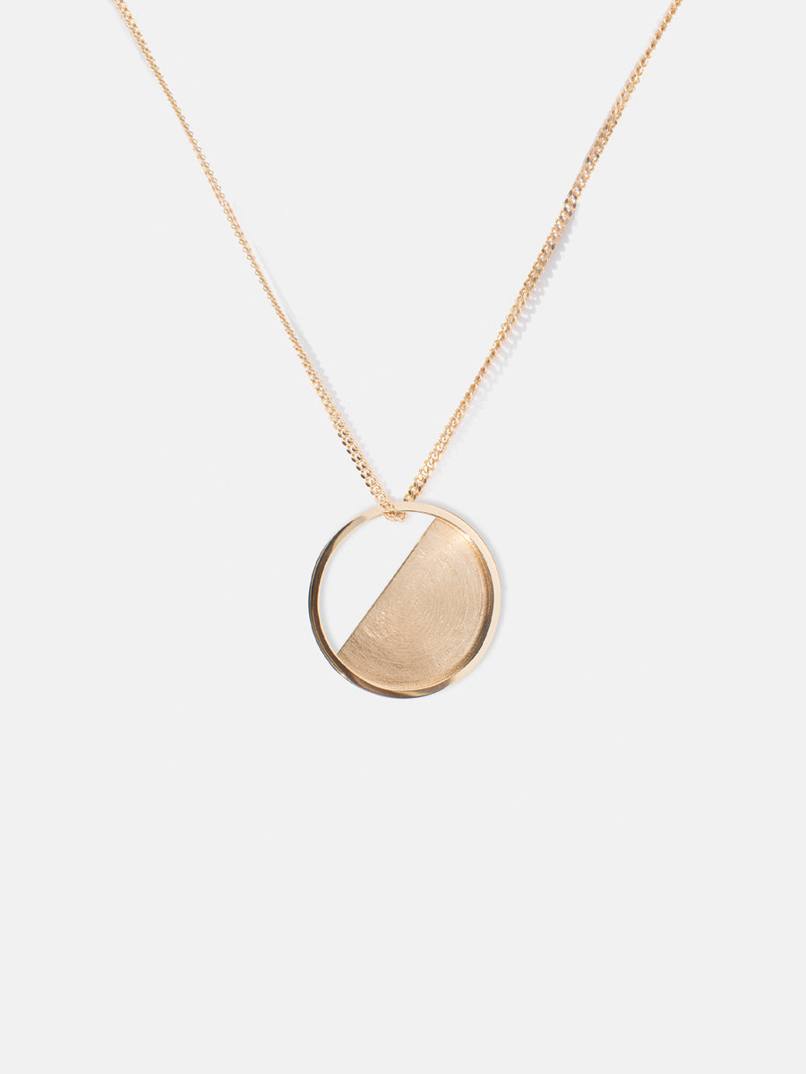 Circle Mini Necklace in Gold Vermeil
