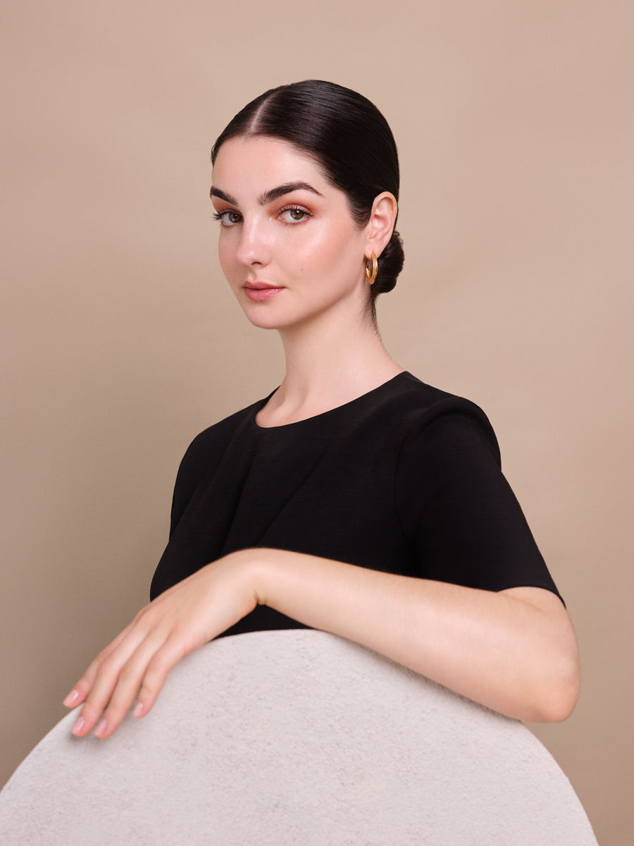 Rockefeller Round Hoops in Gold Vermeil