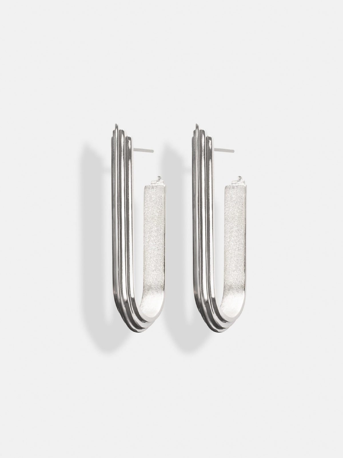 Rockefeller Oval Hoops in Gold Vermeil