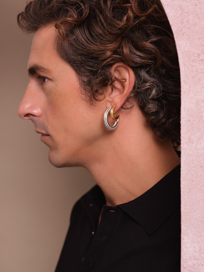 Rockefeller Round Hoops in Gold Vermeil